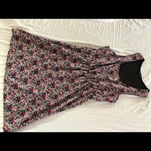 Pink floral dress with mesh back